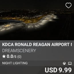 KDCA Ronald Reagan Airport Night Enhanced by Dreamscenery. USD 9.99