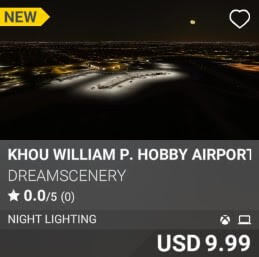 KHOU William P. Hobby Airport Night Enhanced by Dreamscenery. USD 9.99