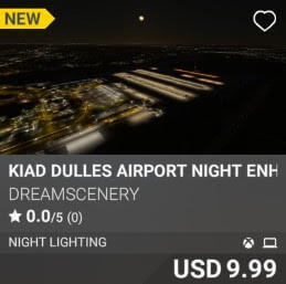 KIAD Dulles Airport Night Enhanced by Dreamscenery. USD 9.99