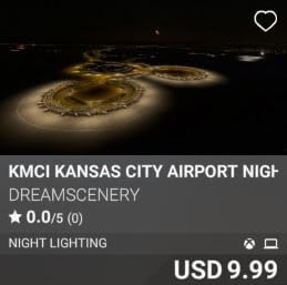 KMCI Kansas City Airport Night Enhanced by Dreamscenery. USD 9.99