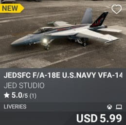 JEDSFC F/A-18E U.S.NAVY VFA-14 Liveries by JED Studio. USD 5.99