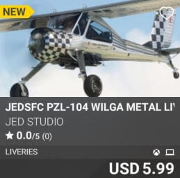 JEDSFC PZL-104 Wilga Metal Liveries by JED Studio. USD 5.99