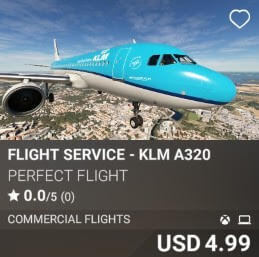 Flight Service - KLM A320 by Perfect Flight. USD 4.99