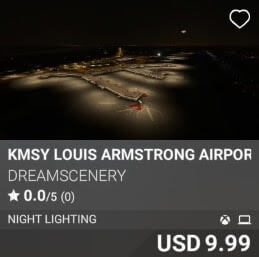 KMSY Louis Armstrong Airport Night Enhanced by Dreamscenery. USD 9.99