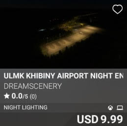 ULMK Khibiny Airport Night Enhanced by DreamScenery. USD 9.99