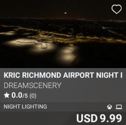 KRIC Richmond Airport Night Enhanced by Dreamscenery. USD 9.99