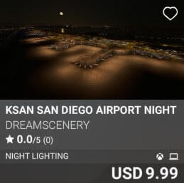 KSAN San Diego Airport Night Enhanced by Dreamscenery. USD 9.99