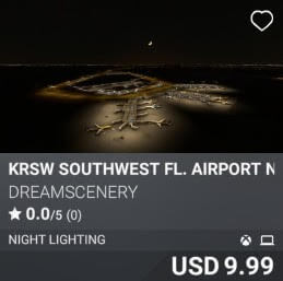 KRSW Southwest Fl. Airport Night Enhanced by DreamScenery. USD 9.99