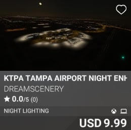 KTPA Tampa Airport Night Enhanced by Dreamscenery. USD 9.99