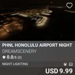 PHNL Honolulu Airport Night Enhanced by Dreamscenery. USD 9.99