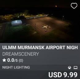 ULMM Murmansk Airport Night Enhanced by Dreamscenery. USD 9.99