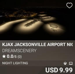 KJAX Jacksonville Airport Night Enhanced by DreamScenery. USD 9.99