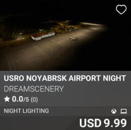 USRO Noyabrsk Airport Night Enhanced by Dreamscenery. USD 9.99