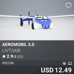 Aeromobil 3.0 by LivToAir. USD 12.49