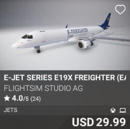 E-Jet Series E19X Freighter (Early Access) by FlightSim Studio AG. USD 29.99