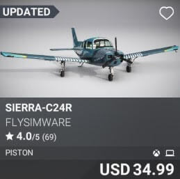 Sierra-C24R by FlySimWare. USD 34.99