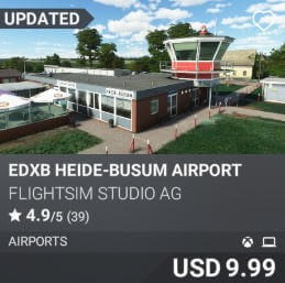 EDXB Heide-Busum Airport by FlightSim Studio AG. USD 9.99