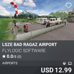 LSZE Bad Ragaz Airport by FlyLogic Software. USD 12.99