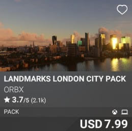 Landmarks London City Pack by Orbx. USD 7.99