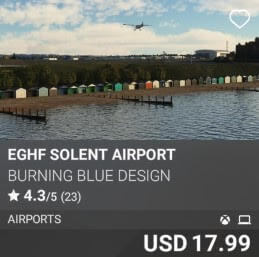 EGHF Solent Airport by Burning Blue Design. USD 17.99