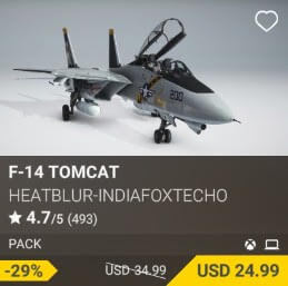 F-14 Tomcat by Heatblur-IndiaFoxtEcho. USD 34.99 (on sale for 24.99)