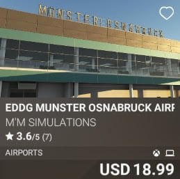 EDDG MUNSTER OSNABRUCK AIRPORT by M'M Simulations. USD 18.99