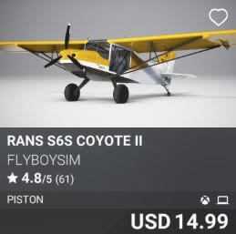 Rans S6S Coyote II by FlyBoySim. USD 14.99