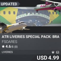 ATR Liveries Special Pack: Brazil by FSoares. USD 4.99