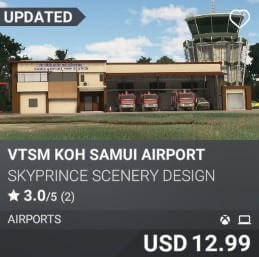 VTSM Koh Samui Airport by Skyprince Scenery Design. USD 12.99