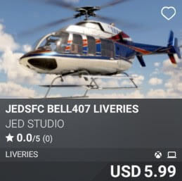 JEDSFC Bell407 Liveries by JED Studio. USD 5.99