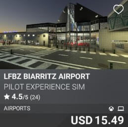 LFBZ Biarritz Airport by Pilot Experience Sim. USD 15.49