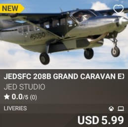 JEDSFC 208B GRAND CARAVAN EX Metal Liveries by JED Studio. USD 5.99