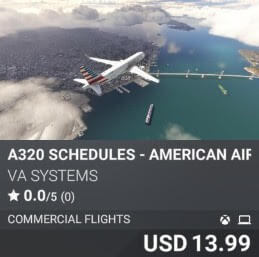 A320 Schedules - American Airlines - Vol 11 by VA SYSTEMS. USD 13.99