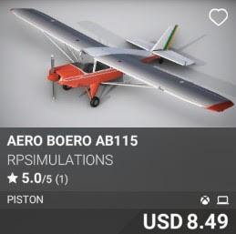 AERO BOERO AB115 by rpsimulations. USD 8.49