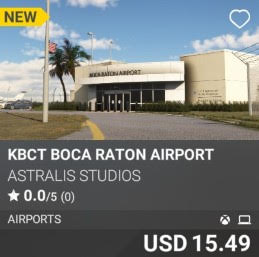 KBCT Boca Raton Airport by Astralis Studios. USD 15.49