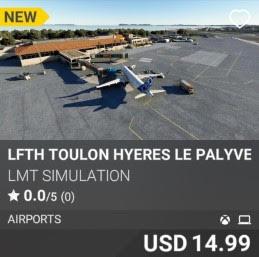 LFTH Toulon Hyeres le Palyvestre Airport by LMT Simulation. USD 14.99