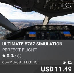 Ultimate B787 Simulation by Perfect Flight. USD 11.49