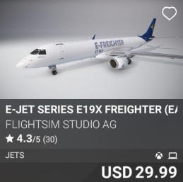 E-Jet Series E19X Freighter (Early Access) by FlightSim Studio AG. USD 29.99