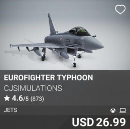 Eurofighter Typhoon by CJSimulations. USD 26.99