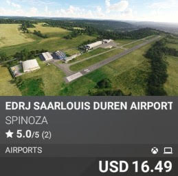 EDRJ SAARLOUIS DUREN AIRPORT by SPINOZA. USD 16.49