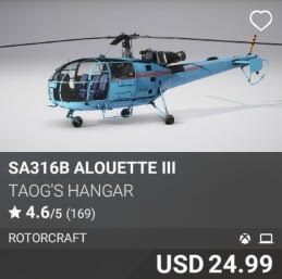 SA316B Alouette III by Taog's Hangar. USD 24.99