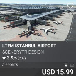 LTFM Istanbul Airport by SceneryTR Design. USD 15.99