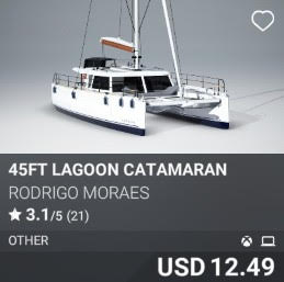 45ft Lagoon Catamaran by Rodrigo Moraes. USD 12.49