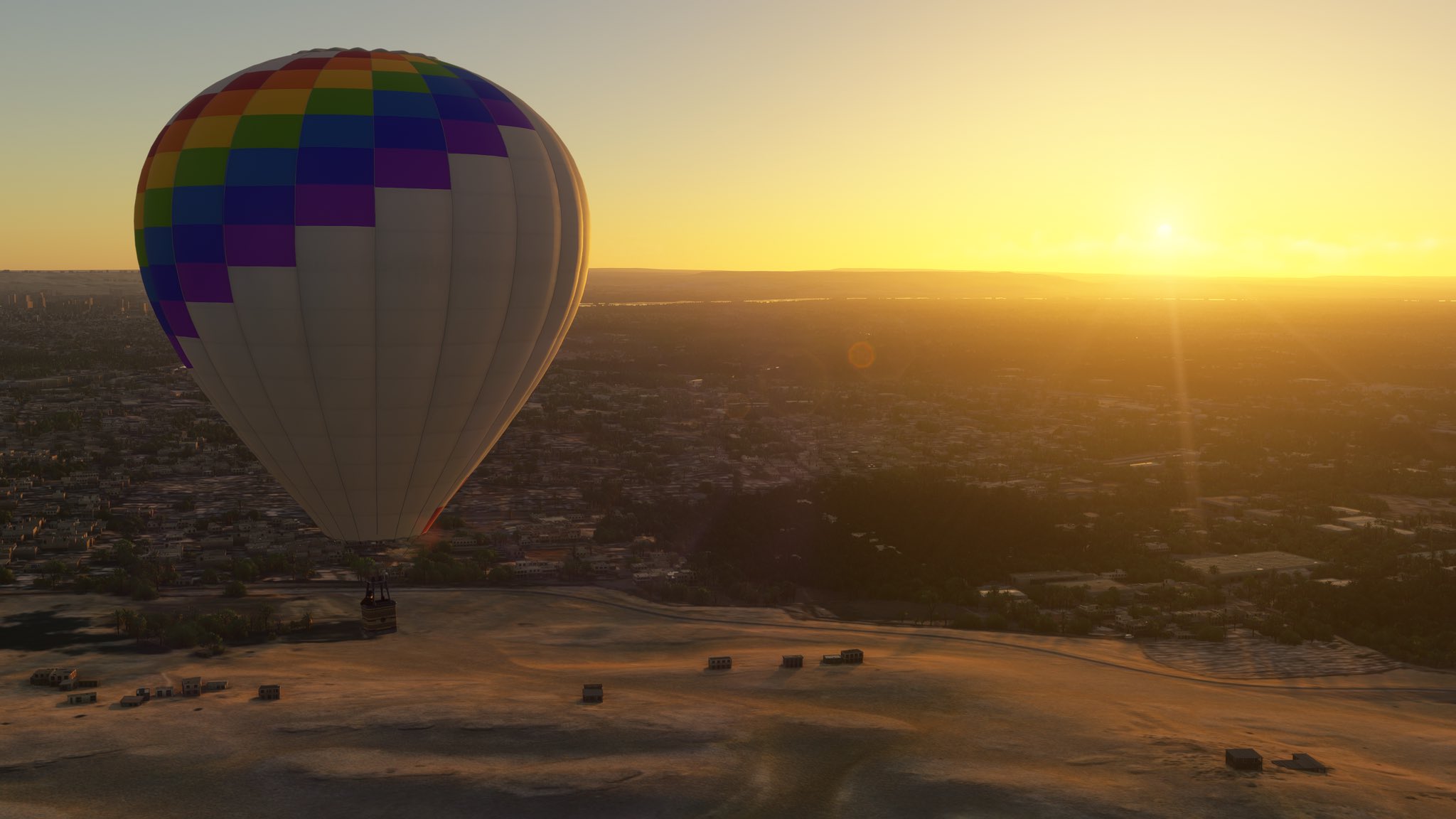 A Hot Air Balloon during golden hour