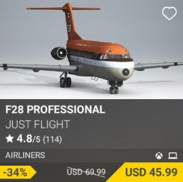 F28 Professional by Just Flight. USD 69.99 (on sale for 45.99)