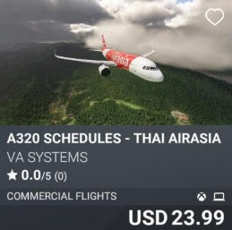 A320 Schedules - Thai AirAsia - Vol 1 by VA SYSTEMS. USD 23.99