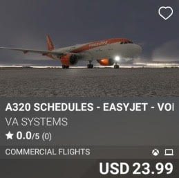 A320 Schedules - EasyJet - Vol 14 by VA SYSTEMS. USD 23.99