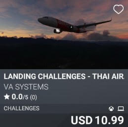 Landing Challenges - Thai AirAsia - Vol 1 by VA SYSTEMS. USD 10.99