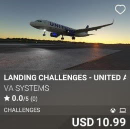 Landing Challenges - United Airlines - Vol 3 by VA SYSTEMS. USD 10.99