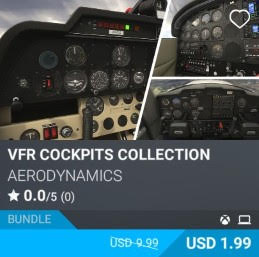 VFR COCKPITS COLLECTION by AERODYNAMICS. USD 4.99 (on sale for 1.99)